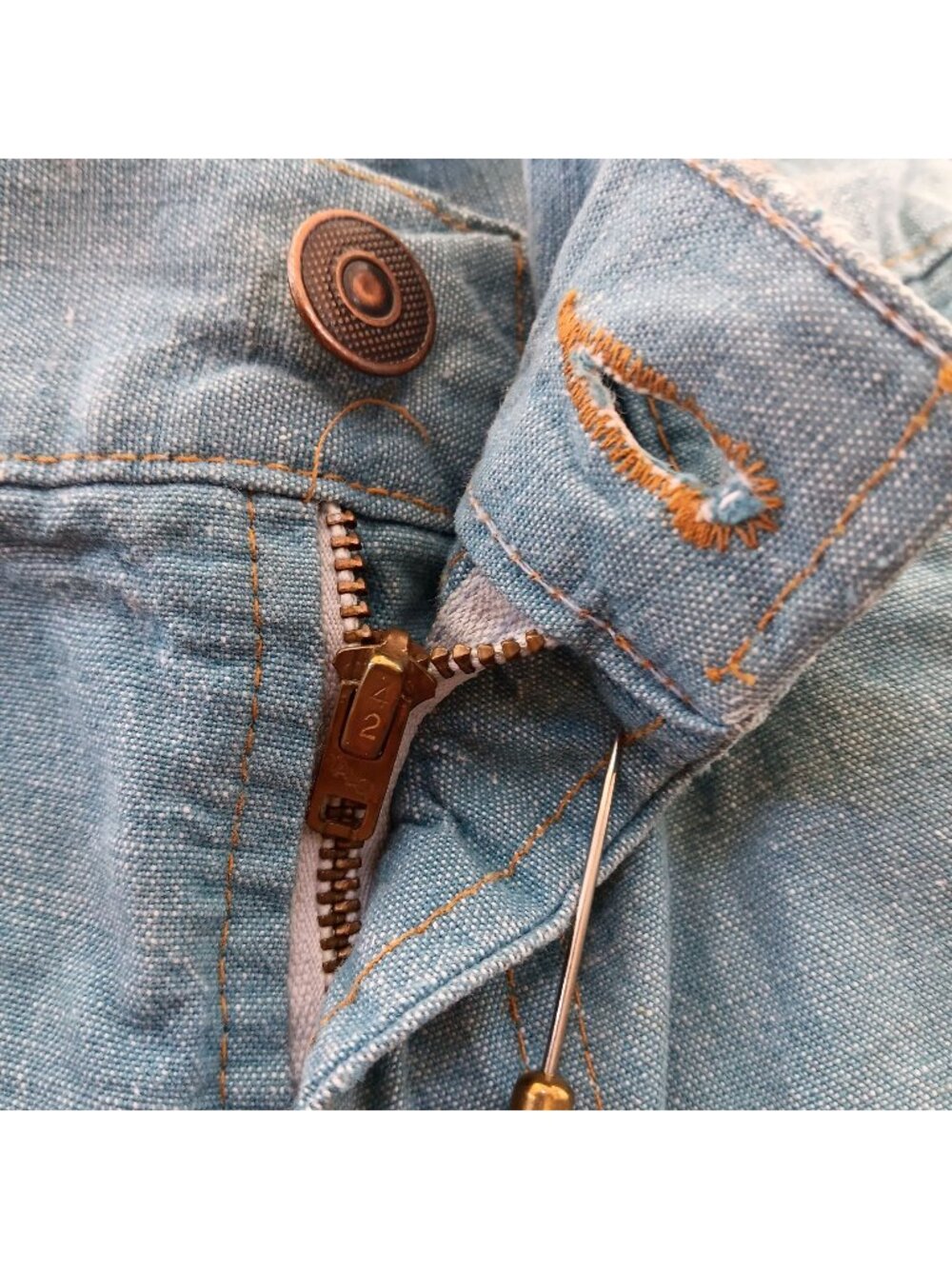 34x29 1970's Vintage Jeans Mens Bootcut FLAPPY COTTON DENIM BOOTCUT HIPPY JEANS